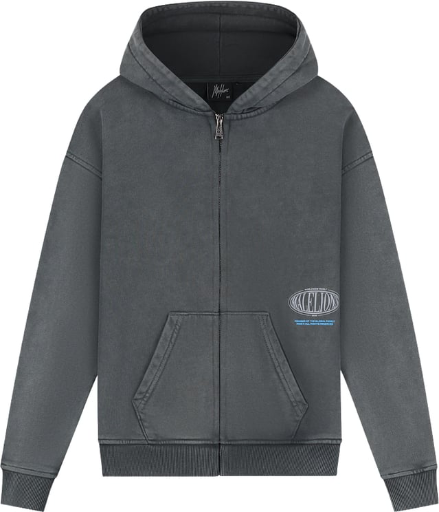 Malelions Malelions  Relaxed Lifestyle Zip Hoodie MJA30026049 Acid Wash 59000