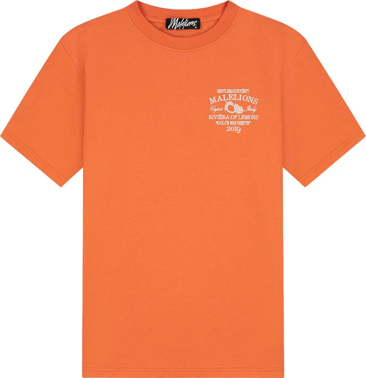 Malelions Malelions  Riviera T-Shirt MMB30026047 Coral 45003