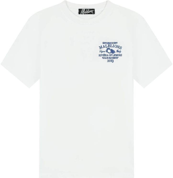 Malelions Malelions  Riviera T-Shirt MMB30026047 White 40001