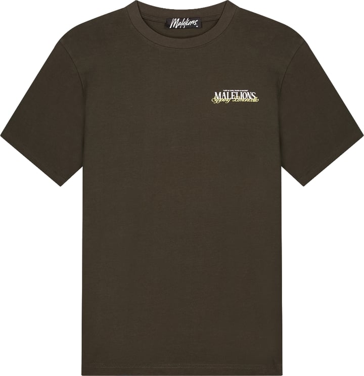 Malelions Malelions  Sipping Limoncello T-Shirt MMA30026027 Vintage Green 43012