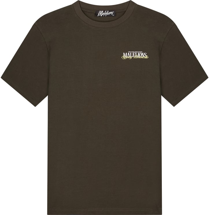Malelions Malelions  Sipping Limoncello T-Shirt MMA30026027 Vintage Green 43012