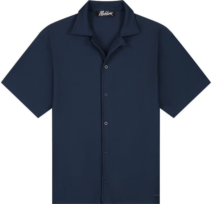 Malelions Malelions Men Ribbed Camp Collar Shirt