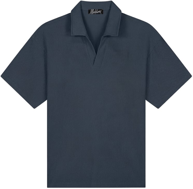 Malelions Malelions Men Emblem Seersucker Buttonless Polo