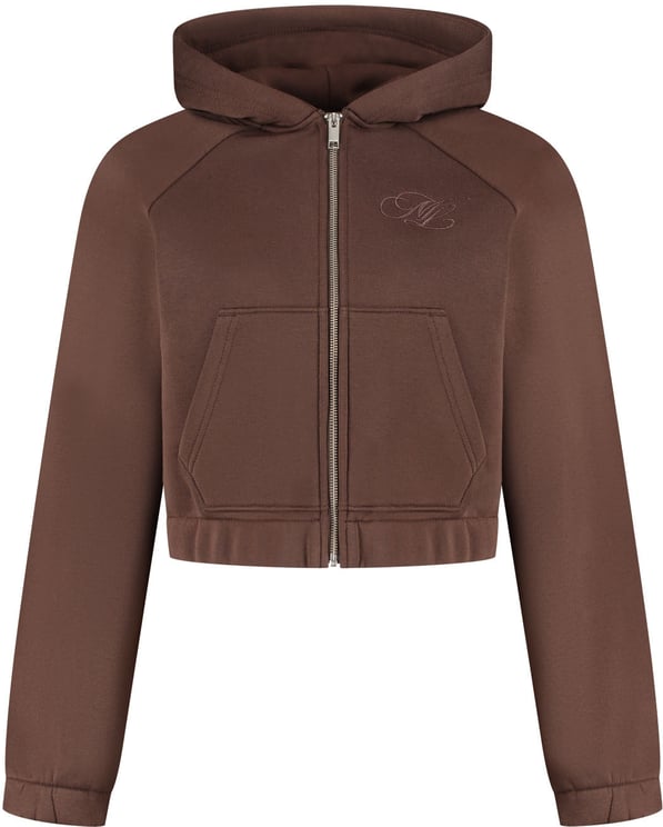 Malelions Malelions Women Cropped Emblem Zip Hoodie