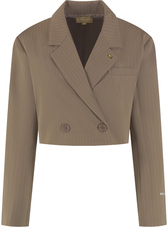 Malelions Malelions Women Cropped Pinstripe Blazer