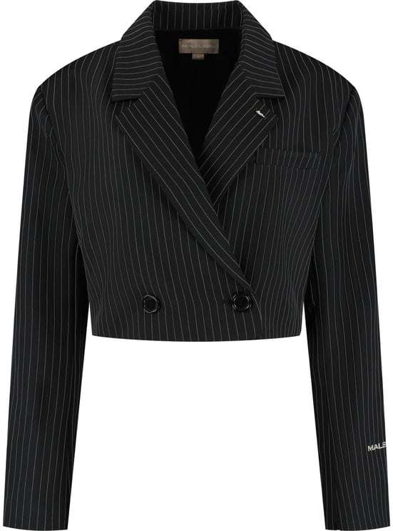Malelions Malelions Women Cropped Pinstripe Blazer