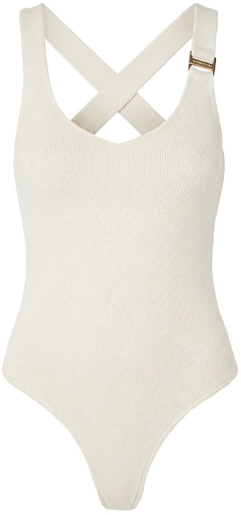 Malelions Malelions Women Cross Back Bouclé Bodysuit