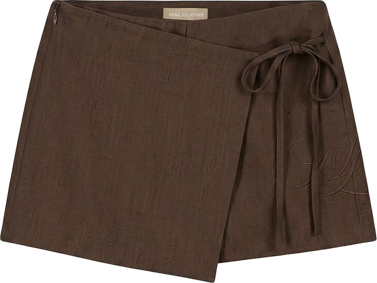 Malelions Malelions Women Linen Emblem Skort