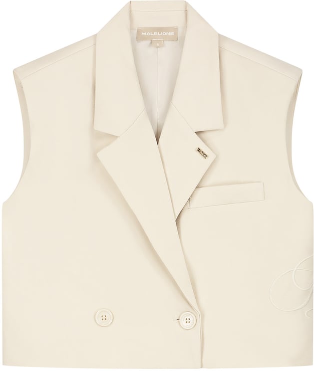 Malelions Malelions Women Cropped Emblem Gilet