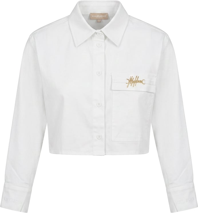 Malelions Malelions Women Cropped Button-Up Shirt