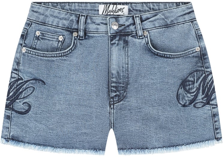 Malelions Malelions Women Emblem Denim Shorts