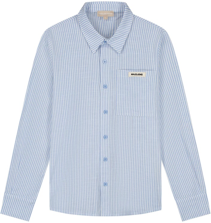 Malelions Malelions Women Patch Logo Striped Button-Up Shirt