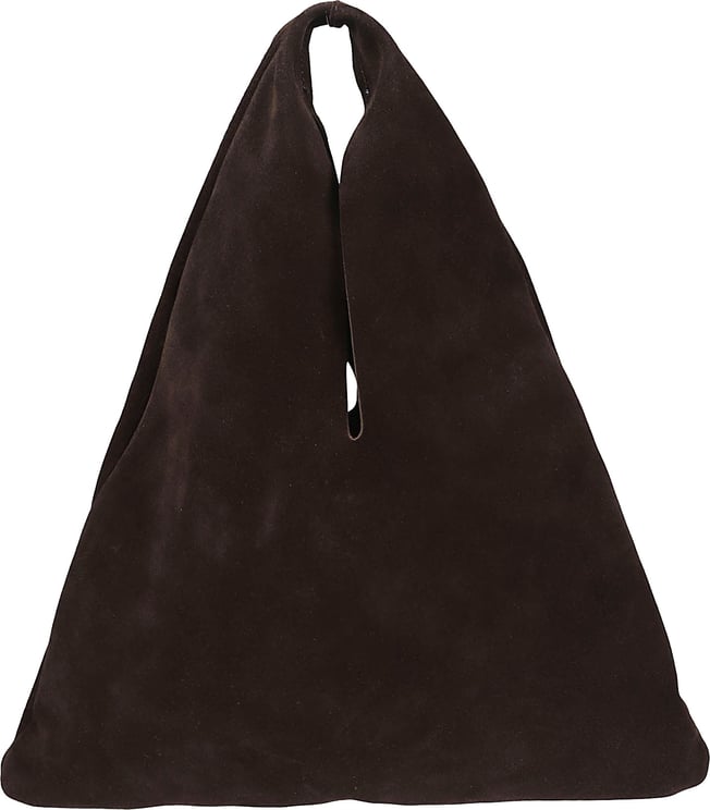Manebi Dark Brown Louis Suede Tote