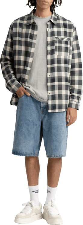 Mansour Checkered Overshirt Navy