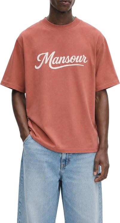 Mansour Script T-shirt Cedar Wood