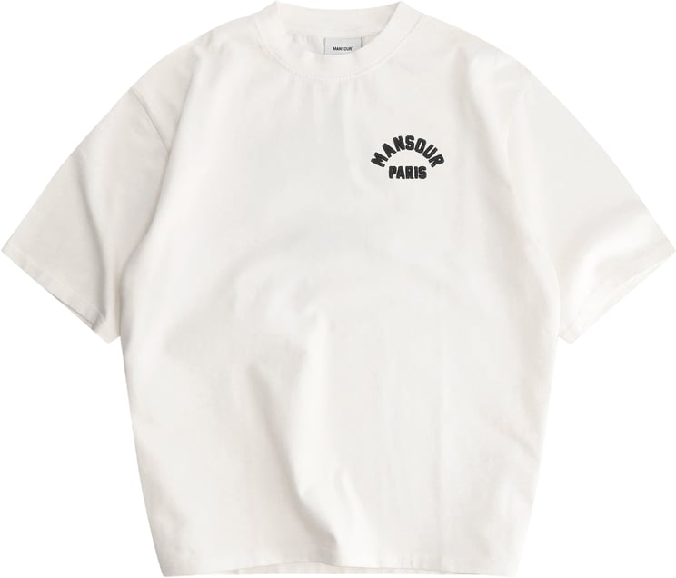 Mansour Paris College T-shirt Cream