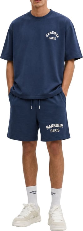 Mansour Paris College T-shirt Bariton Blue