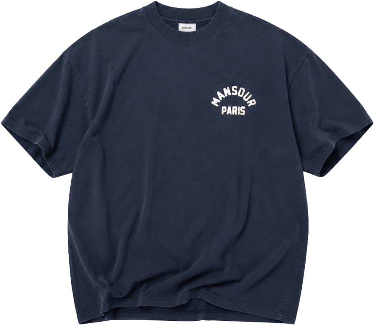 Mansour Paris College T-shirt Bariton Blue