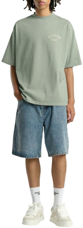Mansour Paris College T-shirt Green Milieu