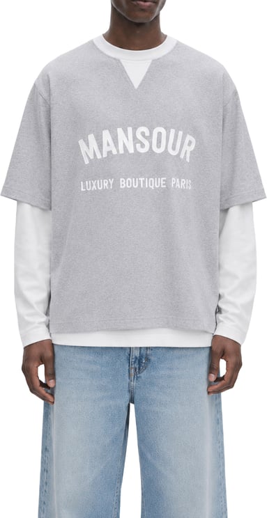 Mansour Double Sleeved Longsleeve Heather Grey