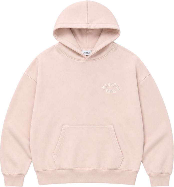 Mansour Paris College Hoodie Dusty Pink