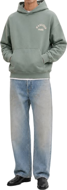 Mansour Paris College Hoodie Green Milieu