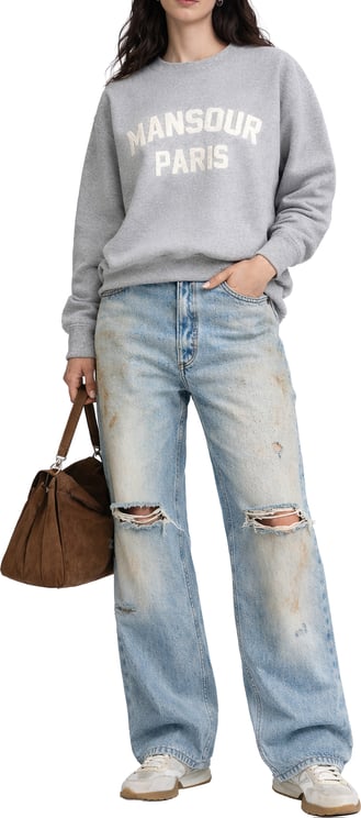 Mansour Paris College Sweater Heather Grey