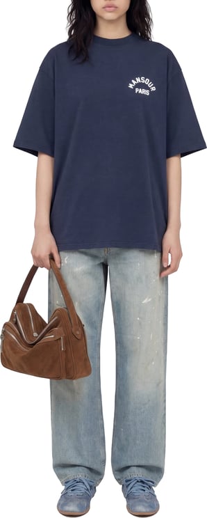 Mansour Paris College T-shirt Bariton Blue