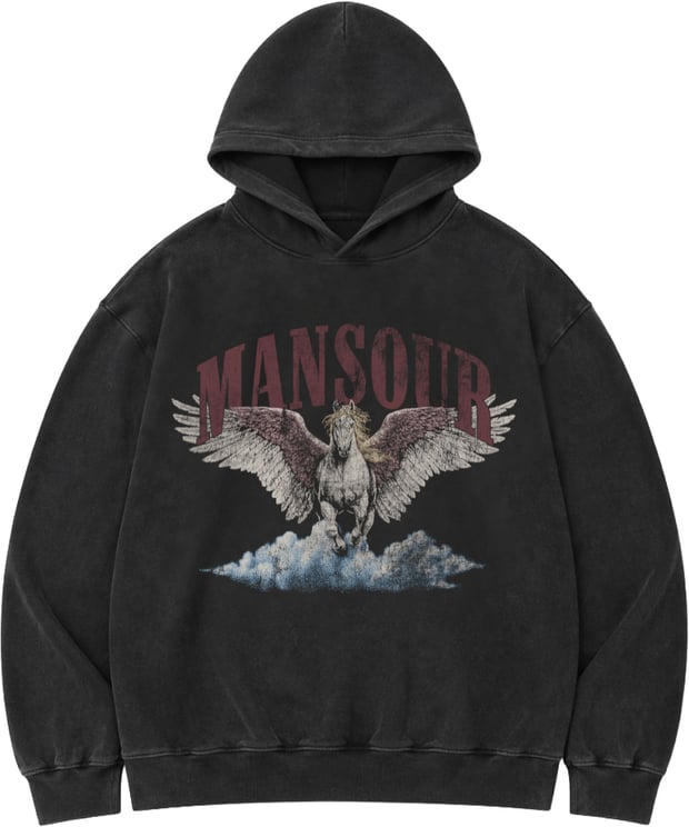 Mansour Cloud Runner Hoodie Vintage Black