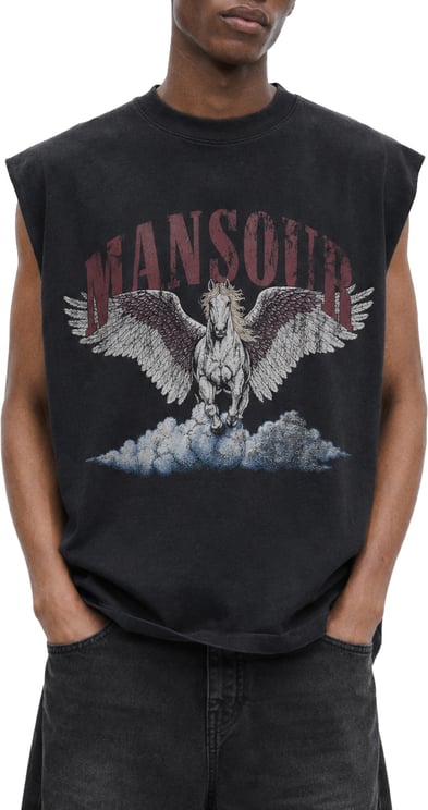 Mansour Cloud Runner Sleeveless T-shirt Vintage Black