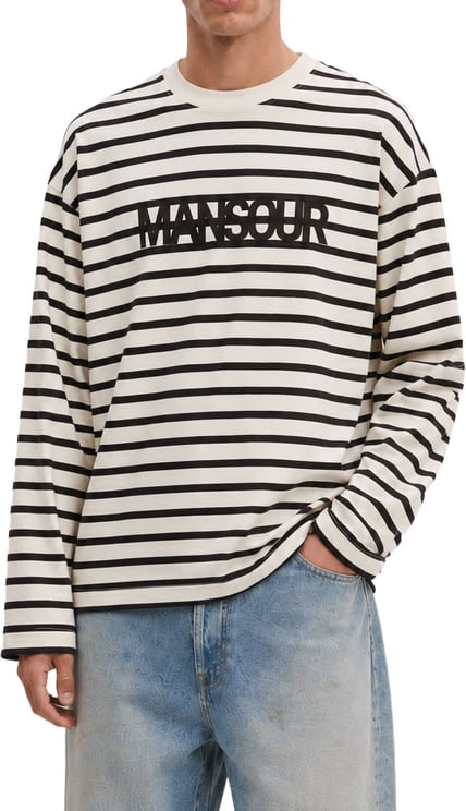 Mansour Striped Monogram Longsleeve