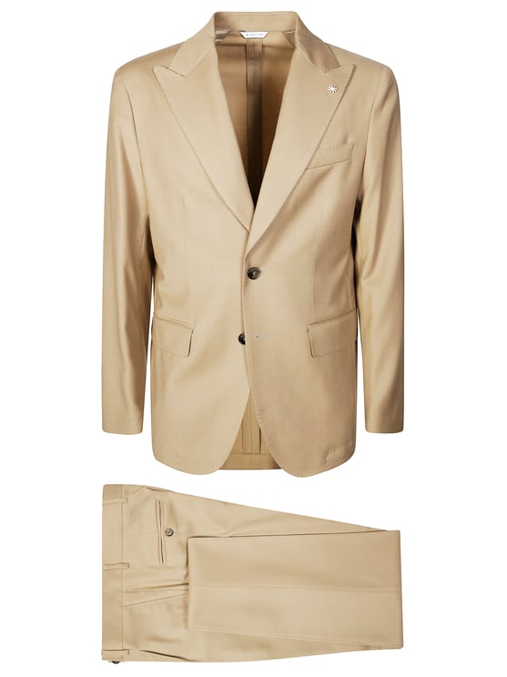 Manuel Ritz Men's Tailored Black Suit Jacket with Notched Lapel