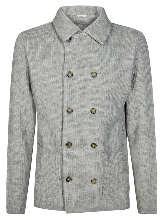 Manuel Ritz Double-Breasted Knit Jacket