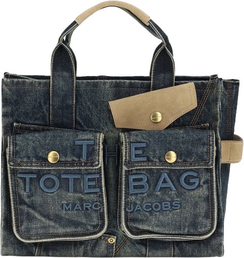 Marc Jacobs Marc Jacobs Blue Cotton Shoulder Bag