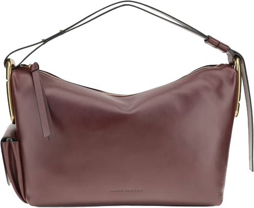 Marc Jacobs Marc Jacobs Bordeaux Calf Leather Bos Taurus Shoulder Bag