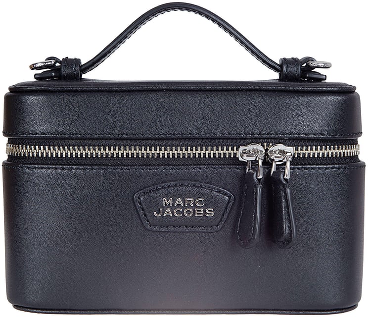 Marc Jacobs Structured Rectangular Black Leather Crossbody Bag