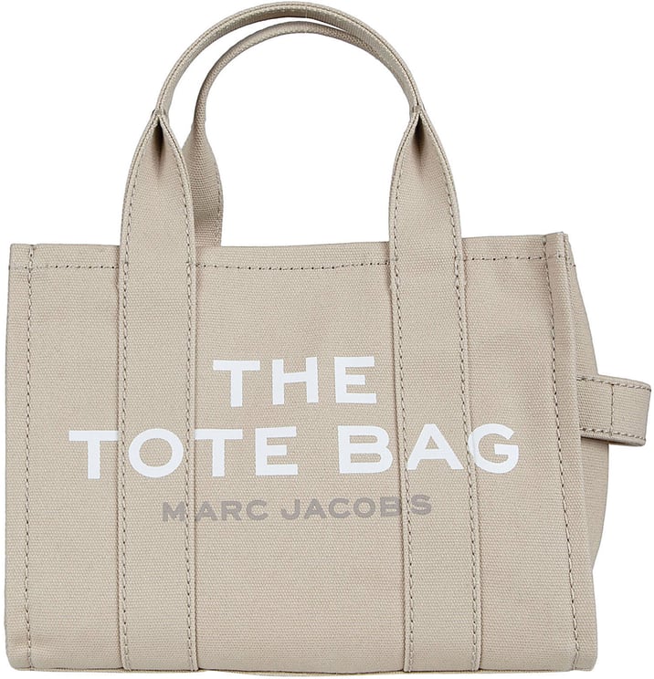 Marc Jacobs Structured Tote Bag in Beige Cotton Canvas