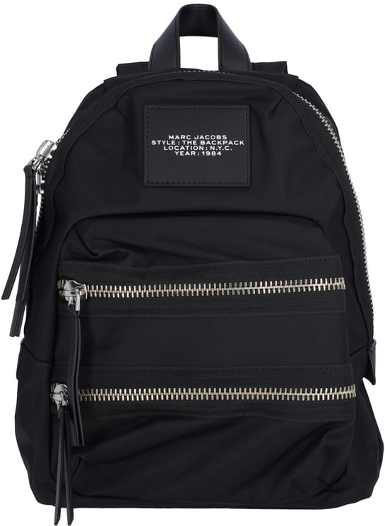 Marc Jacobs Black The Biker Medium Nylon Backpack