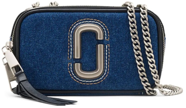 Marc Jacobs The Denim Chain Snapshot Shoulder Bag