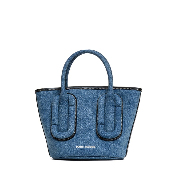 Marc Jacobs Structured Denim Tote with Adjustable Shoulder Strap