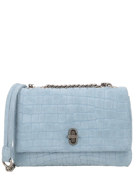 Marc Jacobs Blue Crocodile Pattern Calf Leather Shoulder Bag