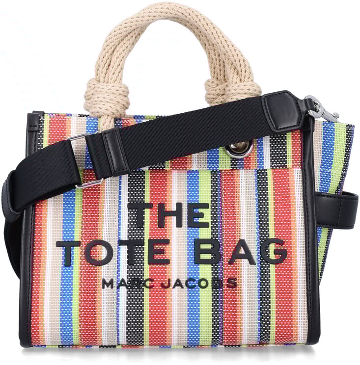 Marc Jacobs The Small Tote Market Red Multi Striped