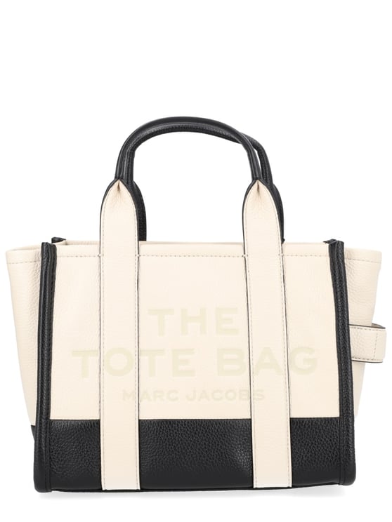 Marc Jacobs Neutrals Structured Two-Tone Leather Tote Bag