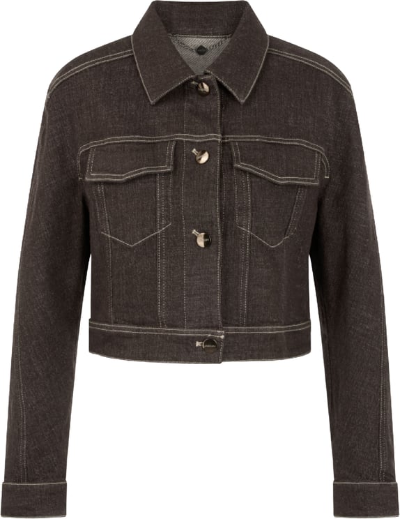 Marc Cain Marccain Jacket Jackets Donkerbruin Bc 31.09 D09
