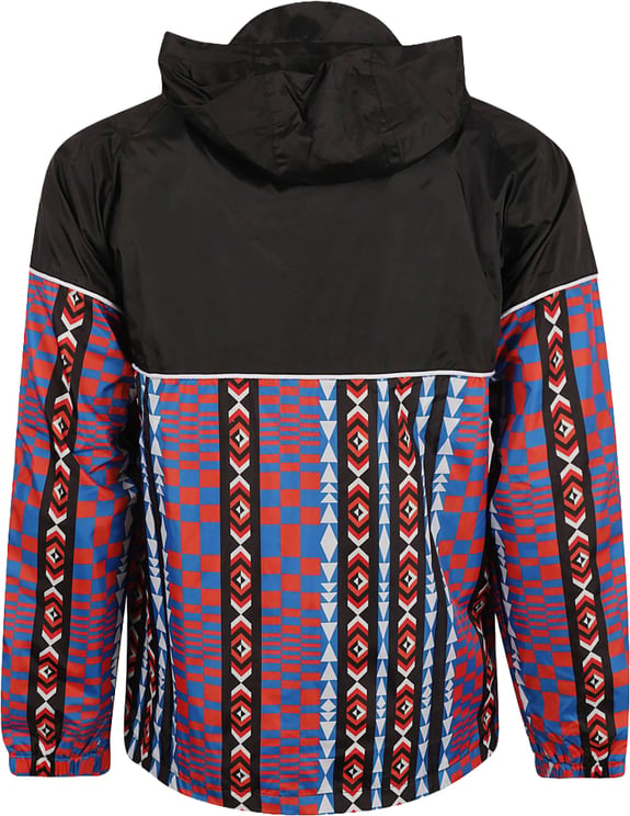 Marcelo Burlon Geometric Patterned Multicolour Jacket With Front Zipper