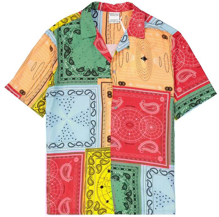 Marcelo Burlon Marcelo Burlon Multicolor Viscose Pattern Shirt