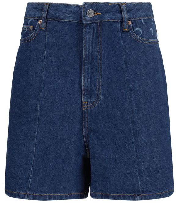 Marine Serre Marine Serre Blue Cotton Bermuda Shorts