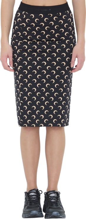 Marine Serre Moon jersey skirt