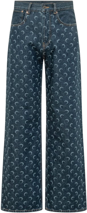 Marine Serre Jeans Denim Straight con Stampa
