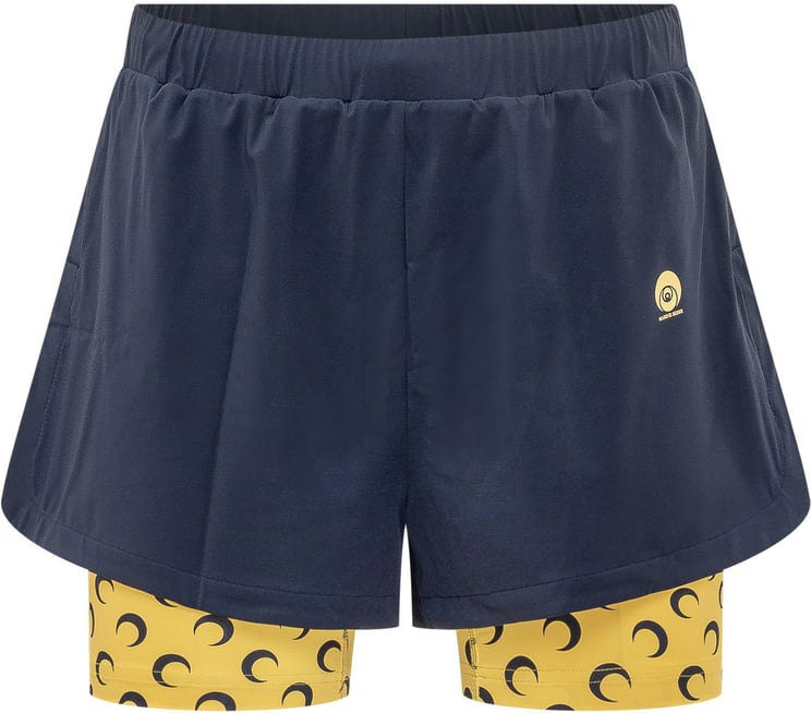 Marine Serre Running Shorts con Shorts Interni